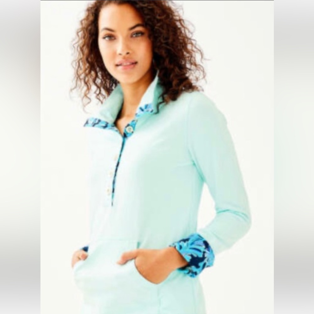 Lilly Pulitzer Light Blue Top with Pink Tag Size S